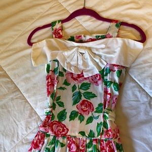 Vintage rose off shoulder dress